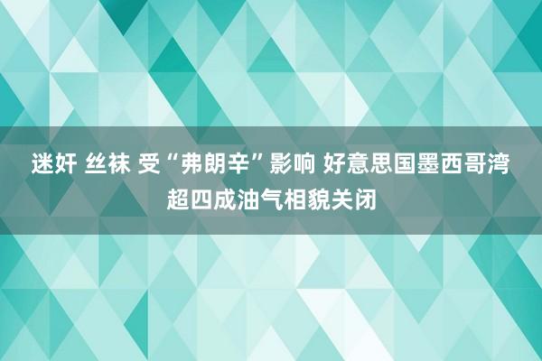 迷奸 丝袜 受“弗朗辛”影响 好意思国墨西哥湾超四成油气相貌关闭