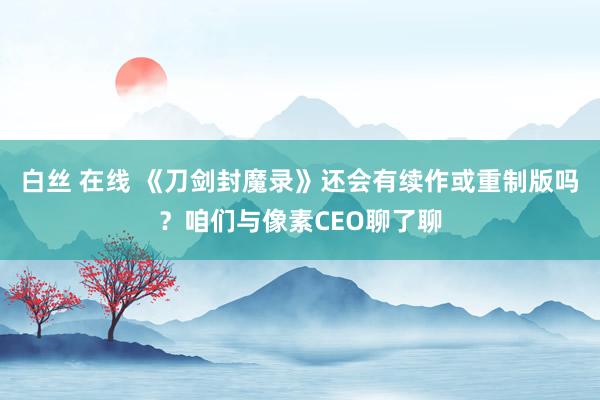 白丝 在线 《刀剑封魔录》还会有续作或重制版吗？咱们与像素CEO聊了聊