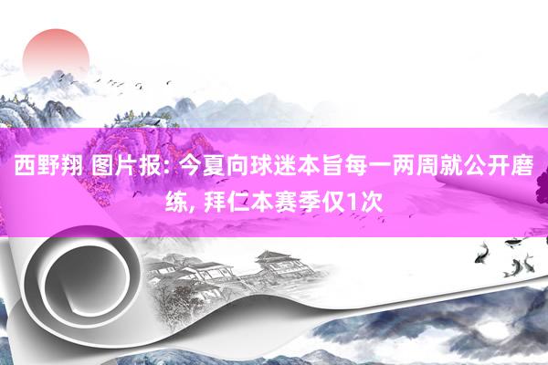 西野翔 图片报: 今夏向球迷本旨每一两周就公开磨练, 拜仁本赛季仅1次