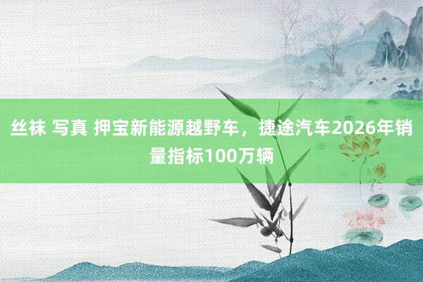 丝袜 写真 押宝新能源越野车，捷途汽车2026年销量指标100万辆