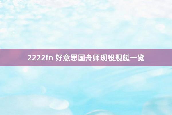 2222fn 好意思国舟师现役舰艇一览