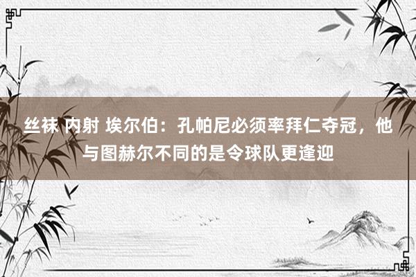 丝袜 内射 埃尔伯：孔帕尼必须率拜仁夺冠，他与图赫尔不同的是令球队更逢迎