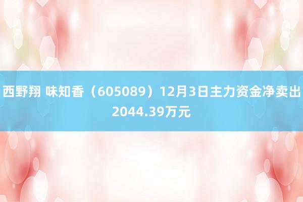 西野翔 味知香（605089）12月3日主力资金净卖出2044.39万元