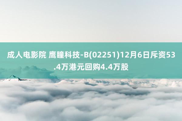 成人电影院 鹰瞳科技-B(02251)12月6日斥资53.4万港元回购4.4万股