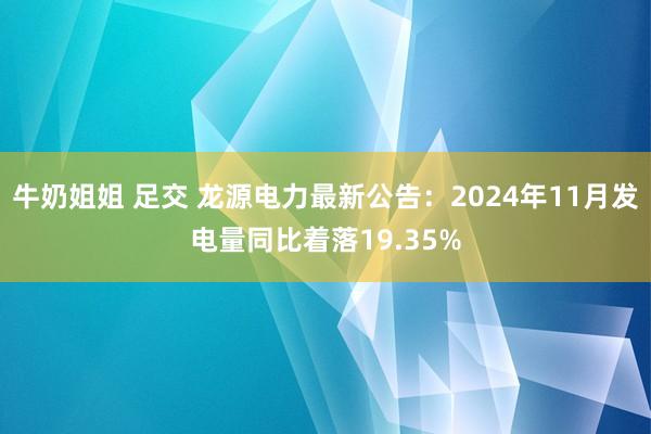 牛奶姐姐 足交 龙源电力最新公告：2024年11月发电量同比着落19.35%