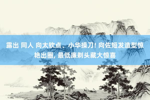 露出 同人 向太钦点、小华操刀! 向佐短发造型惊艳出圈， 最低廉剃头藏大惊喜