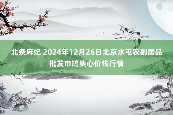 北条麻妃 2024年12月26日北京水屯农副居品批发市鸠集心价钱行情