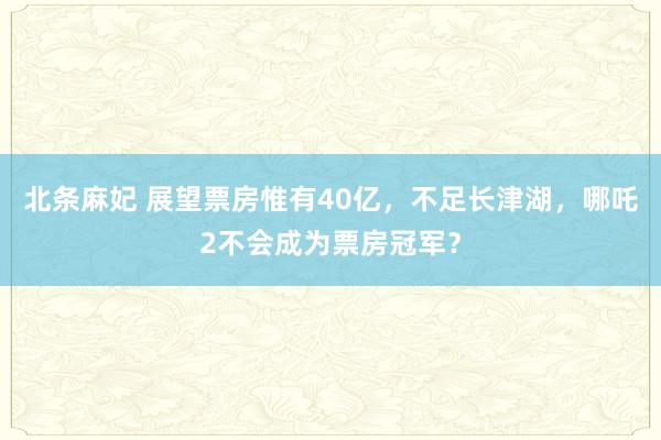 北条麻妃 展望票房惟有40亿，不足长津湖，哪吒2不会成为票房冠军？