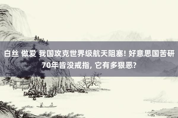 白丝 做爱 我国攻克世界级航天阻塞! 好意思国苦研70年皆没戒指， 它有多狠恶?