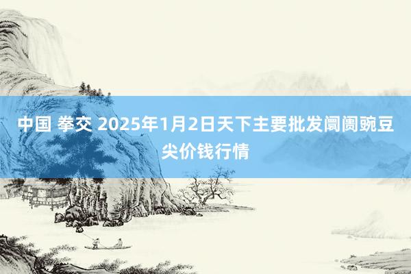 中国 拳交 2025年1月2日天下主要批发阛阓豌豆尖价钱行情